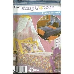 Simplicity 5123 Sewing Pattern Simply Teen Bedroom Accessories Uncut FF